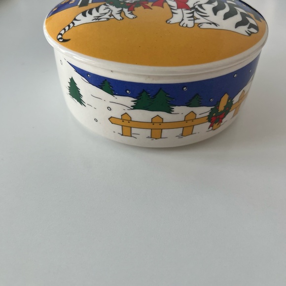 Vintage Studio Nova Christmas Cats Trinket Box - Picture 4 of 7